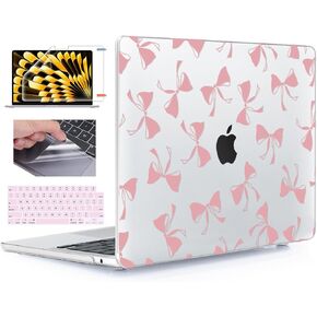 YSCLBAHUK for MacBook Air 13.6 inch Case 2024 2023 2022 Release Model M2 A2681/M3 A3113, Clear Pattern Plastic Hard Shell Case Keyboard Cover for MacBook Air 13.6 M3 M2 Touch ID, Fluid Marble