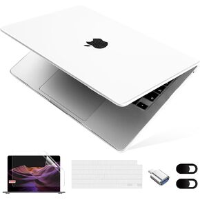 Compatible with MacBook Air 15 inch Case M3 M2 2024-2023, Model A3114 A2941, Ultra Thin Flexible Armor Plastic Hard Shell Protective Case for MacBook Air 15 M3 M2, Crystal Clear