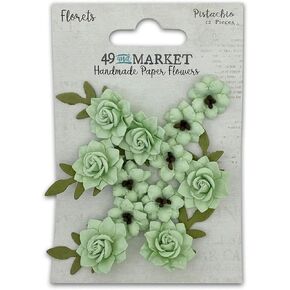 49 AND MARKET Pistachio Florets Paper Flowers 12 Count