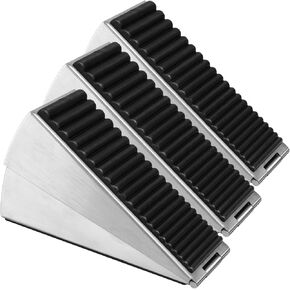 Heavy Duty Door Stopper, 3 Pack Door Stop Wedge for Bottom of Door, Adjustable Spring Tall Door Wedge Stopper Fits Door Gaps 20-60mm
