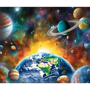 Kaliosy 5D Diamond Art Kits for Adults Galaxy Aurora Universe Starry Sky by Number Kits, Diamond Painting Art DIY Crystal Craft Full Drill Cross Stitch Decoration (12x16 inch)