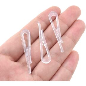 38mm Length Clear Plastic Alligator Clip Easy Storage Securely Clip Prevent Damage Fabric Flexible Material U Shape Transparent Garment Clips 170 Pieces for Folding Ties Socks Pants Shirts