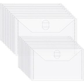 40 Pieces Stamp and Die Storage Bags 4 Size Plastic Waterproof Scrapbooking Clear Stamp and Storage Paper Holder Bags Die Storage Pockets Scrapbooking Storage Folders Envelope for DIY Card Making