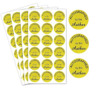 Easter Autographed by The Author Stickers 1.18 inch Gold Foil Autographed Sticker-1008 Labels/Pack