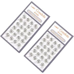 48Pcs 6mm Silver Metal Fastener Buttons, Mini Sew-on Snap Buttons, Press Studs Button, Sewing Buttons for DIY Doll Clothes, Clothing Sewing Accessories Sewing Notions and Supplies, Fasteners