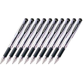 Uni-ball Signo Capped Gel Ink Pen (UM-153) , Bold Point 1.0mm, Black Ink, Value Set of 10