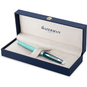 Waterman Hémisphère Rollerball Pen | Black & Blue Lacquer with Palladium Coated Trim | Fine Point | Black Ink | Gift Box