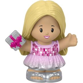 Replacement Part for Fisher-Price Little People Figure Pack ~ HGP69 Replacement Girl Figure Dressed for a Party Carrying a Gift ~ Inspired by Barbie You Can Be Anything