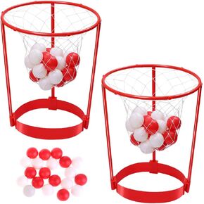 2 Pack Head Hoop Basketball Party Game for Kids and Adults, Adjustable Basket Net Headband with 20 Balls for Carnival Party Birthday Party Family Indoor Outdoor Game in Kuwait