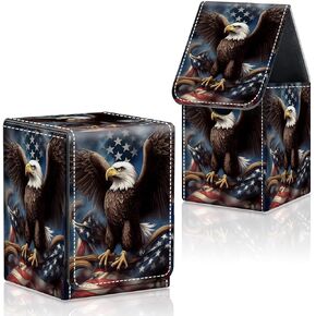 Card Deck Box for MTG Commander Trading Cards with Magnetic Closure,Premium Card Storage Box Case Cover for MTG TCG CCG Magic Cards,Cool Dinosaur