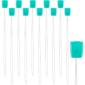 10 PCS 7.87 Inch Long Needle Threaders for Punch Needles Embroidery Floss Punch Needle Threader Stitching Craft Tool Needle Threader Tool for Punch Needles Cross Stitchs DIY Sewing Craft Works