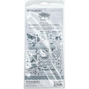 49 AND MARKET Eucalyptus Color Swatch Laser Cut Outs-Elements