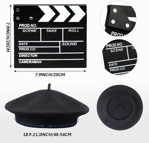Yewong 4 Pieces Kids Director Costume Accessories Set for Filmmaker Awards Career Day Dress up Movie Night Party Supplies in Kuwait