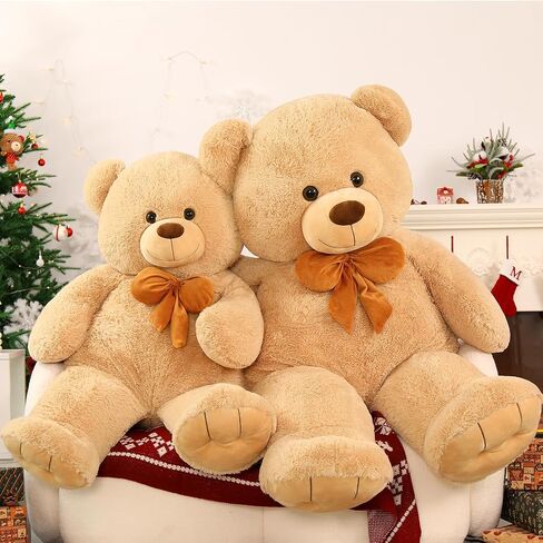 MorisMos Giant Teddy Bear 4 ft Stuffed Animal for Girlfriend,Cuddly Stuffed Big Bear Plush Toy for Valentines,47 inches Big Stuffed Animal Bear Christmas Baby Shower for Boyfriend,Wife,Children in Saudi Arabia