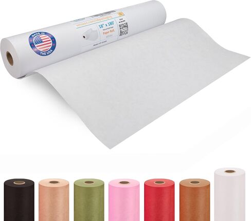 High-Density Kraft Paper Roll - 18" x 2160" (180 ft) - White Wrapping Paper for Craft, Gift Wrapping, Moving & School - IDL Packaging in Saudi Arabia