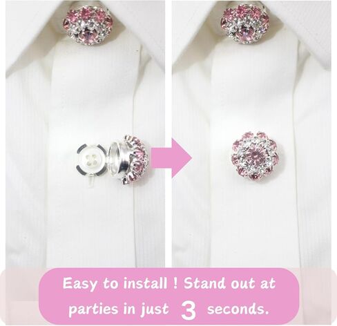 Button Covers 4 Sets Rhinestone Buttons, 10 Pcs 18L 11.5MM 15/32" Sewing Buttons, Silver White Crystal Buttons for Women Men Suitable Sewing DIY and Holiday Decoration Embellishments in Saudi Arabia