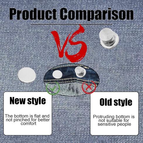 Upgraded Pant Waist Tightener with Comfortable Low Inside Bulge, 8 Set 4 Colors Jeans Button Tightener, Button Adjuster Button Pins for Jeans, Adjustable Jean Buttons for Loose Jeans in Saudi Arabia