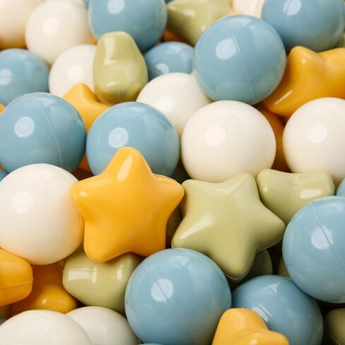 TRENDPLAY Star Ball Pit Balls 50 100 200 500 for Toddlers - Ball Pit Ball Shapes Plastic Balls for Boys Girls Ball Pit Fun, Birthday Party, Christmas Decoration in Saudi Arabia