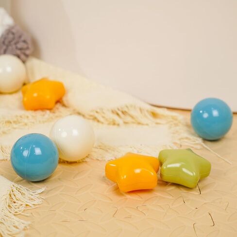 TRENDPLAY Star Ball Pit Balls 50 100 200 500 for Toddlers - Ball Pit Ball Shapes Plastic Balls for Boys Girls Ball Pit Fun, Birthday Party, Christmas Decoration in Saudi Arabia