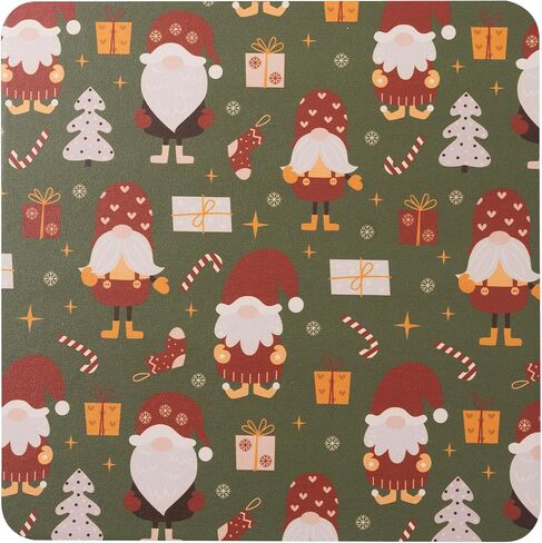 SenseAGE Slim Mouse Pad for Home/Office - Holiday Santa Mouse mat, Full Print Santa Mouse Pad, Non-Slip Lightweight&Precision-Optimized Portable Christmas Pink Mouse Pad, 8.66" x 8.66" (Jolly Santa) in Kuwait