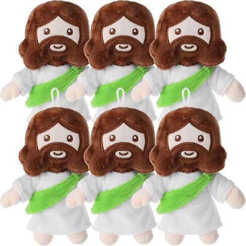 Barydat 6 Pcs 6" My Friends Jesus Plush Toys Christian Gifts Stuffed Jesus Plushie Doll Savior Plush Religious Figure for Kids Adults Christmas Day Baptism Gifts Party Favors(Multicolor) in Saudi Arabia