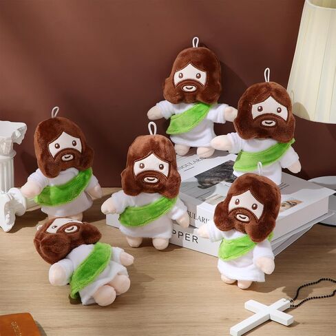 Barydat 6 Pcs 6" My Friends Jesus Plush Toys Christian Gifts Stuffed Jesus Plushie Doll Savior Plush Religious Figure for Kids Adults Christmas Day Baptism Gifts Party Favors(Multicolor) in Saudi Arabia