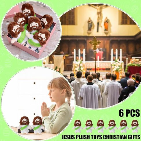 Barydat 6 Pcs 6" My Friends Jesus Plush Toys Christian Gifts Stuffed Jesus Plushie Doll Savior Plush Religious Figure for Kids Adults Christmas Day Baptism Gifts Party Favors(Multicolor) in Saudi Arabia