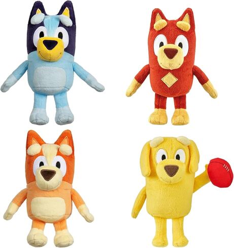 Bluey Plush Friends Set Box ، يشمل ، Bingo ، Lucky and Rusty ، 7.5 "- 8" Plush ، Ages 3+ in Kuwait