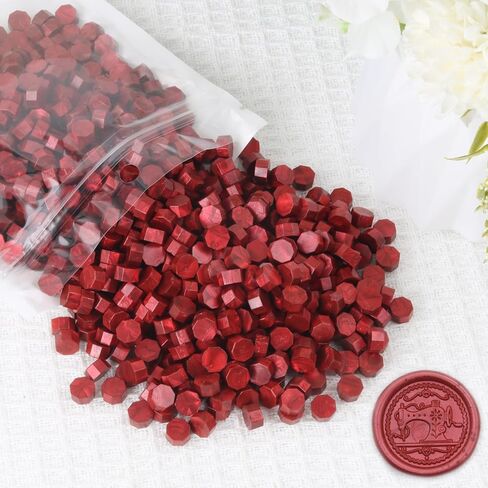 400pcs حبات الشمع الختم اللؤلؤة الوردي ، حبات ختم الشمع المثمنية لأختام الطوابع ، حبات ختم الشمع الوردي المحددة لطوابع المغلف ، الدعوات ، حزم النبيذ ، ختم الحروف (اللؤلؤ الوردي) in Kuwait