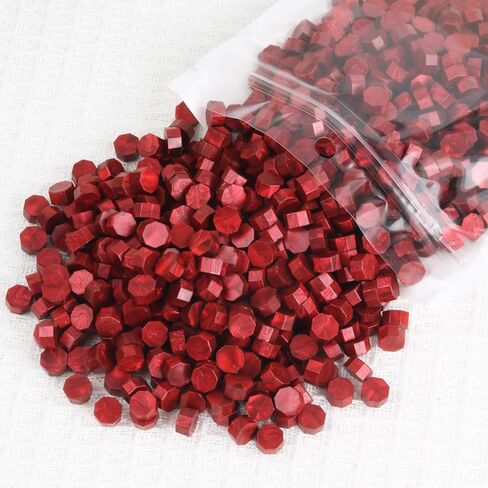 400pcs حبات الشمع الختم اللؤلؤة الوردي ، حبات ختم الشمع المثمنية لأختام الطوابع ، حبات ختم الشمع الوردي المحددة لطوابع المغلف ، الدعوات ، حزم النبيذ ، ختم الحروف (اللؤلؤ الوردي) in Kuwait