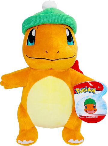 Pokemon Charmander Holiday Seasonal Plush, 8-Inch Plush Toy, Includes Hat Accessory - Super Soft, Authentic Details- Perfect for Playing, Displaying and Gifting - Gotta Catch ‘Em All in Saudi Arabia