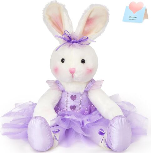 WEWILL 20'' Ballerina Bunny Stuffed Animal Rabbit Doll Adorable Soft Long Legs Plush Toys Girls Gift on Easter Birthday Spring Festivals in Saudi Arabia