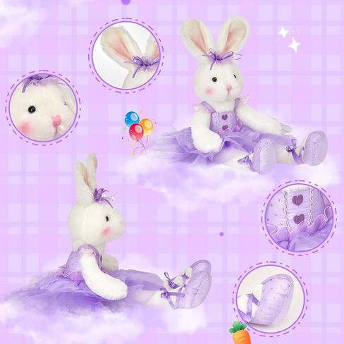 WEWILL 20'' Ballerina Bunny Stuffed Animal Rabbit Doll Adorable Soft Long Legs Plush Toys Girls Gift on Easter Birthday Spring Festivals in Saudi Arabia