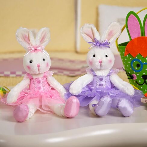 WEWILL 20'' Ballerina Bunny Stuffed Animal Rabbit Doll Adorable Soft Long Legs Plush Toys Girls Gift on Easter Birthday Spring Festivals in Saudi Arabia