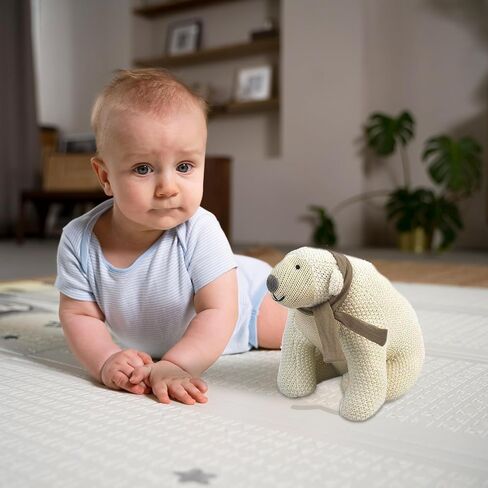 MON AMI Freja The Deer Knitted Plush Toy – 6", Plush Fawn Crochet Stuffed Animal, Newborn Gifts, Great Gift for Baby Shower in Saudi Arabia