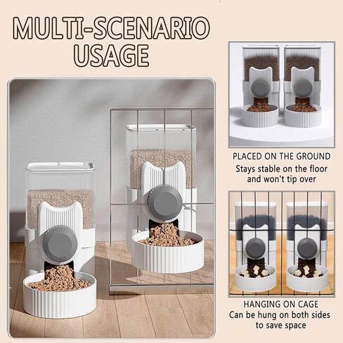 kathson 2PCS Hanging Automatic Cat Feeder Gravity Rabbit Food Dispenser for Cage Dog Food Bowl Pet Dry Food Self Feeding for Rabbit Puppy Kitten Hamster Chinchilla Guinea Pig in Saudi Arabia