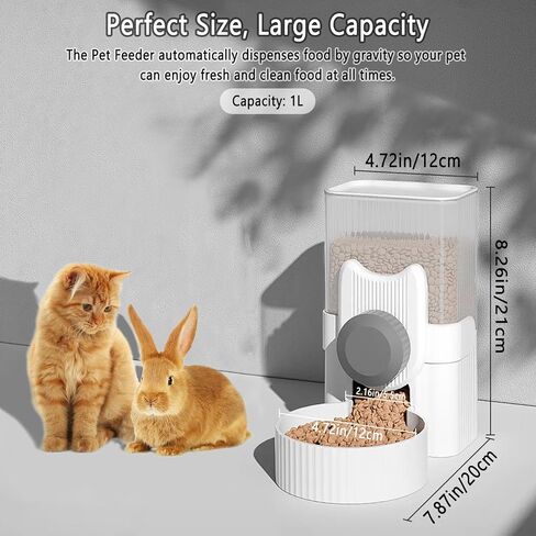 kathson 2PCS Hanging Automatic Cat Feeder Gravity Rabbit Food Dispenser for Cage Dog Food Bowl Pet Dry Food Self Feeding for Rabbit Puppy Kitten Hamster Chinchilla Guinea Pig in Saudi Arabia