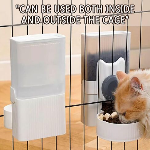 kathson 2PCS Hanging Automatic Cat Feeder Gravity Rabbit Food Dispenser for Cage Dog Food Bowl Pet Dry Food Self Feeding for Rabbit Puppy Kitten Hamster Chinchilla Guinea Pig in Saudi Arabia