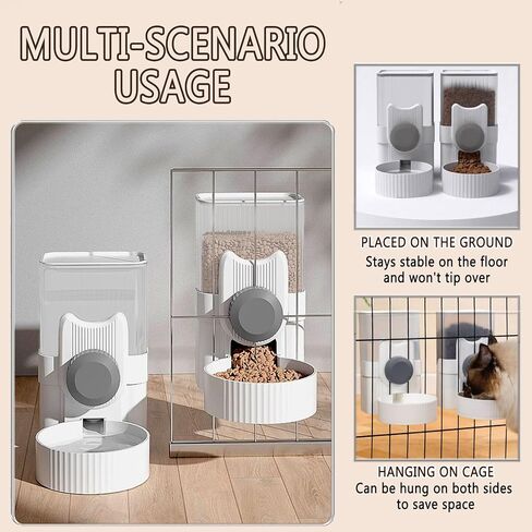 kathson 2PCS Hanging Automatic Cat Feeder Gravity Rabbit Food Dispenser for Cage Dog Food Bowl Pet Dry Food Self Feeding for Rabbit Puppy Kitten Hamster Chinchilla Guinea Pig in Saudi Arabia