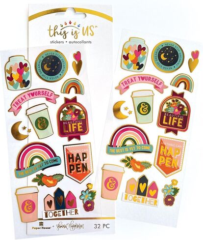 Paper House Productions This is Us Shawna Clingerman Shiny Foil Enamel Effect Sticker Sheet for Crafts, Scrapbooking & Collecting Beautiful Life in Saudi Arabia