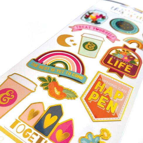 Paper House Productions This is Us Shawna Clingerman Shiny Foil Enamel Effect Sticker Sheet for Crafts, Scrapbooking & Collecting Beautiful Life in Saudi Arabia