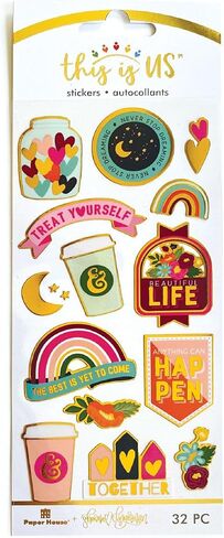 Paper House Productions This is Us Shawna Clingerman Shiny Foil Enamel Effect Sticker Sheet for Crafts, Scrapbooking & Collecting Beautiful Life in Saudi Arabia
