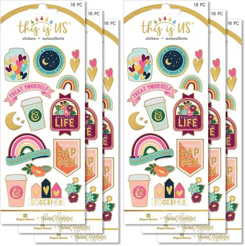 Paper House Productions This is Us Shawna Clingerman Shiny Foil Enamel Effect Sticker Sheet for Crafts, Scrapbooking & Collecting Beautiful Life in Saudi Arabia