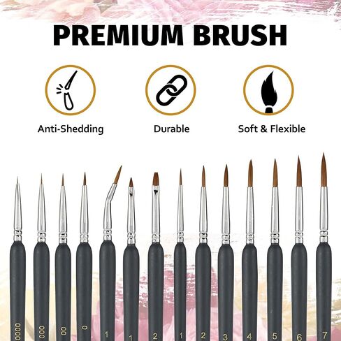 OOKU Acrylic Paint Brush Set Rocks for Painting Kits Oil Paint Set for Both Adults and Children 6pcs Nylon Hair Black Brush Handle in Kuwait