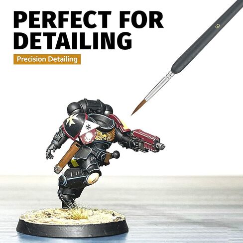 OOKU Acrylic Paint Brush Set Rocks for Painting Kits Oil Paint Set for Both Adults and Children 6pcs Nylon Hair Black Brush Handle in Kuwait