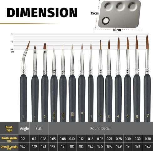 OOKU Acrylic Paint Brush Set Rocks for Painting Kits Oil Paint Set for Both Adults and Children 6pcs Nylon Hair Black Brush Handle in Kuwait