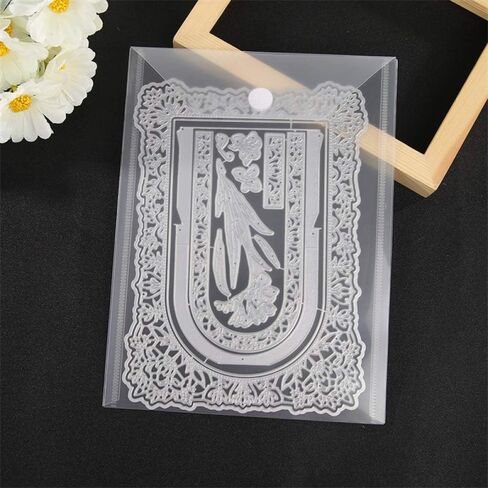 40 Pieces Stamp and Die Storage Bags 4 Size Plastic Waterproof Scrapbooking Clear Stamp and Storage Paper Holder Bags Die Storage Pockets Scrapbooking Storage Folders Envelope for DIY Card Making in Saudi Arabia