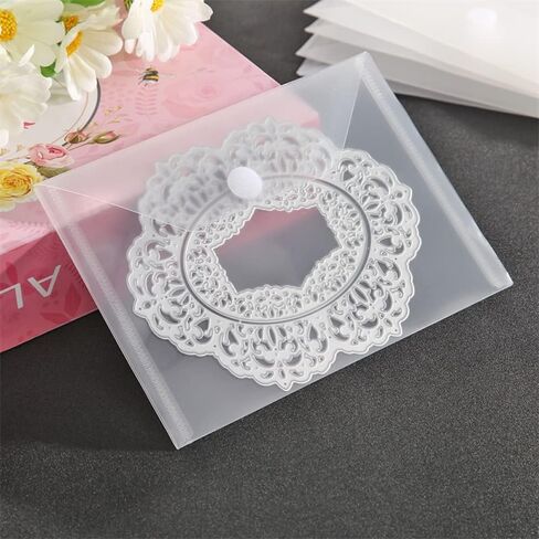 40 Pieces Stamp and Die Storage Bags 4 Size Plastic Waterproof Scrapbooking Clear Stamp and Storage Paper Holder Bags Die Storage Pockets Scrapbooking Storage Folders Envelope for DIY Card Making in Saudi Arabia
