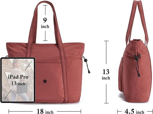 AOCINA 16L Tote Bag for Women Work with Zipper Womens Casual Shoulder Bags for Gym Beach Travel Shopping in Saudi Arabia