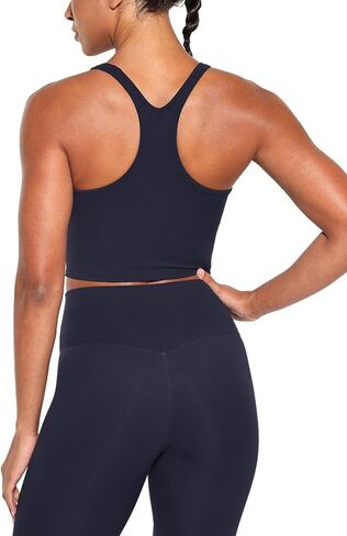 Ukaste Women's Studio Essential Racerback Sports Bra - Longline Padded Yoga Crop Tops with Built in Bra in Kuwait